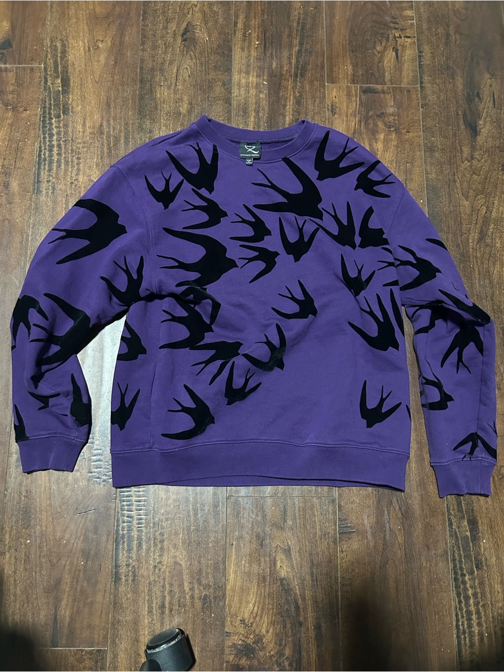 McQ Alexander McQueen Purple Swallow Sweatshirt